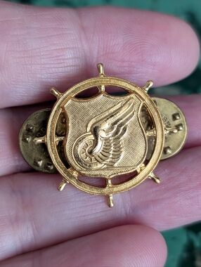 Vintage WW2 U.S. Army Transportation Corps Lapel Pin Officer Branch Service